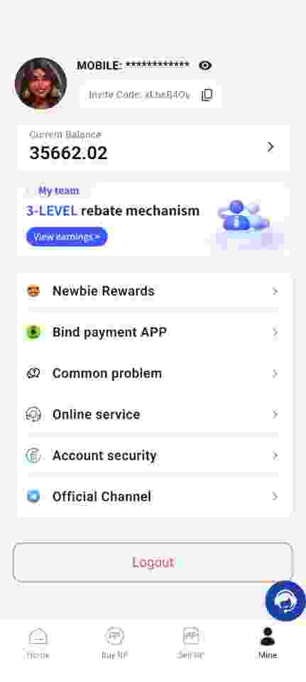 Onepay account dashboard screenshot